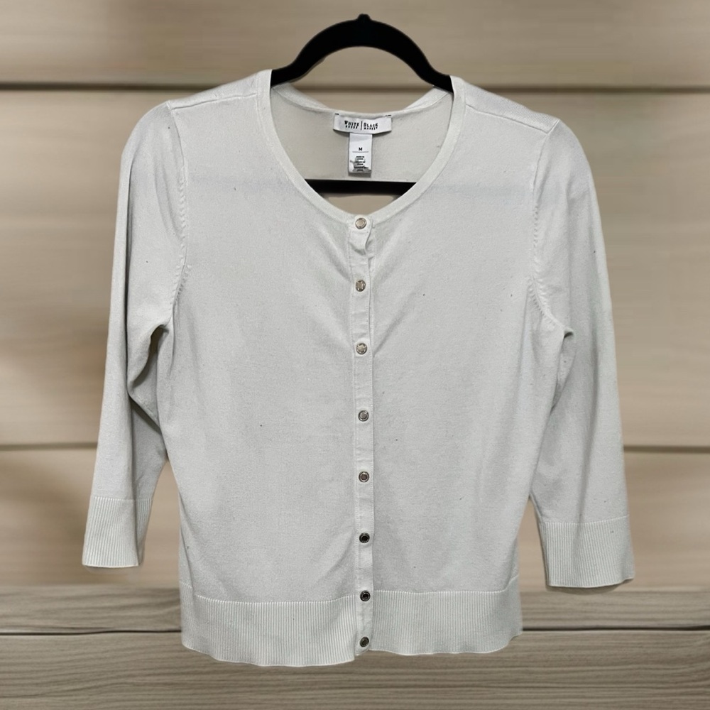 White House Black Market Button-Up Lightweight Cardigan Size M